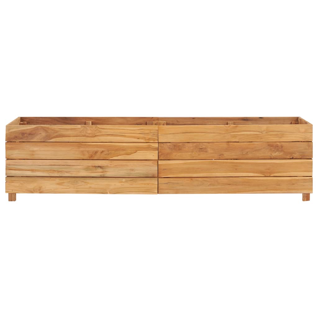 Høybed 150x40x38 cm resirkulert teak og stål