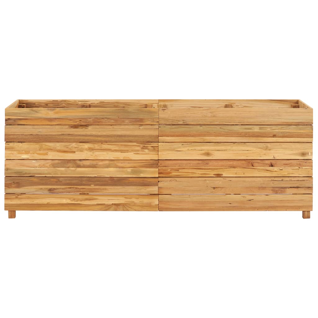 Høybed 150x40x55 cm resirkulert teak og stål