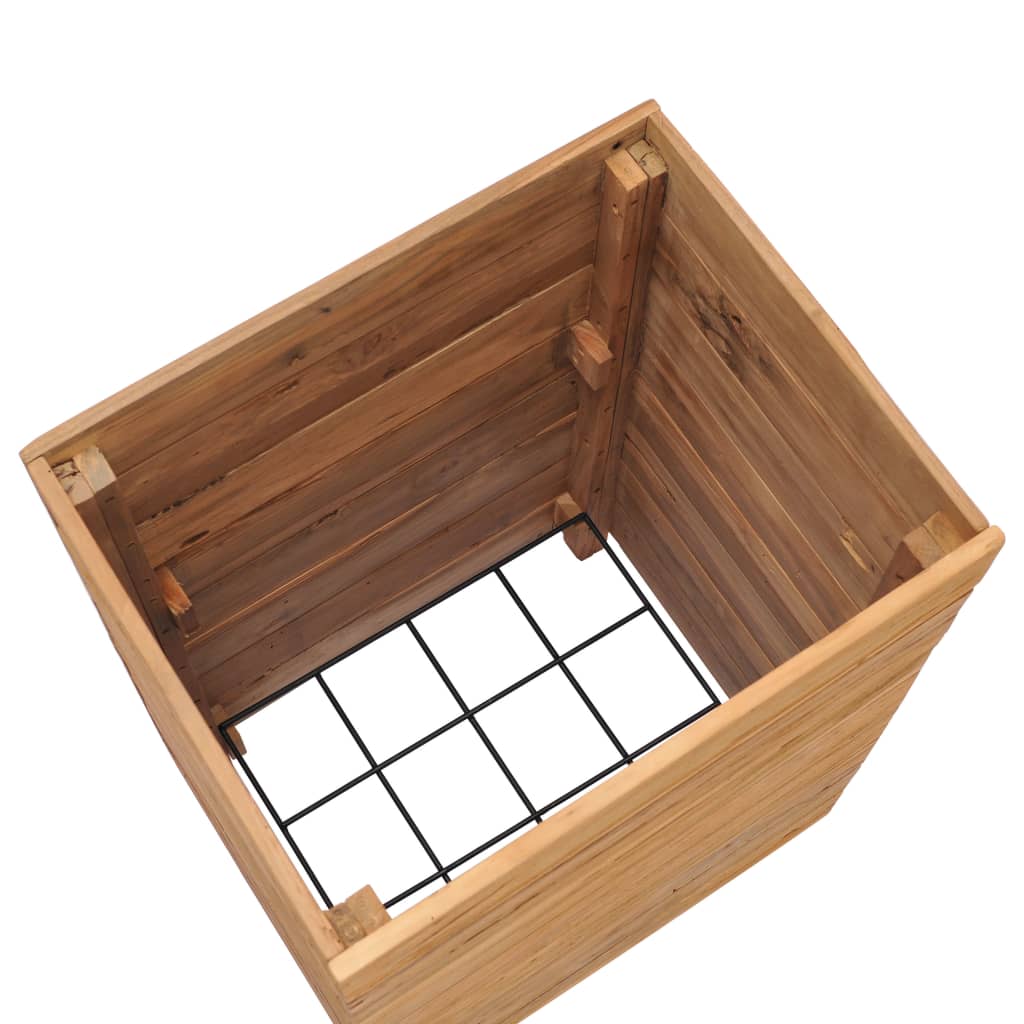 Høybed 50x40x72 cm resirkulert teak og stål