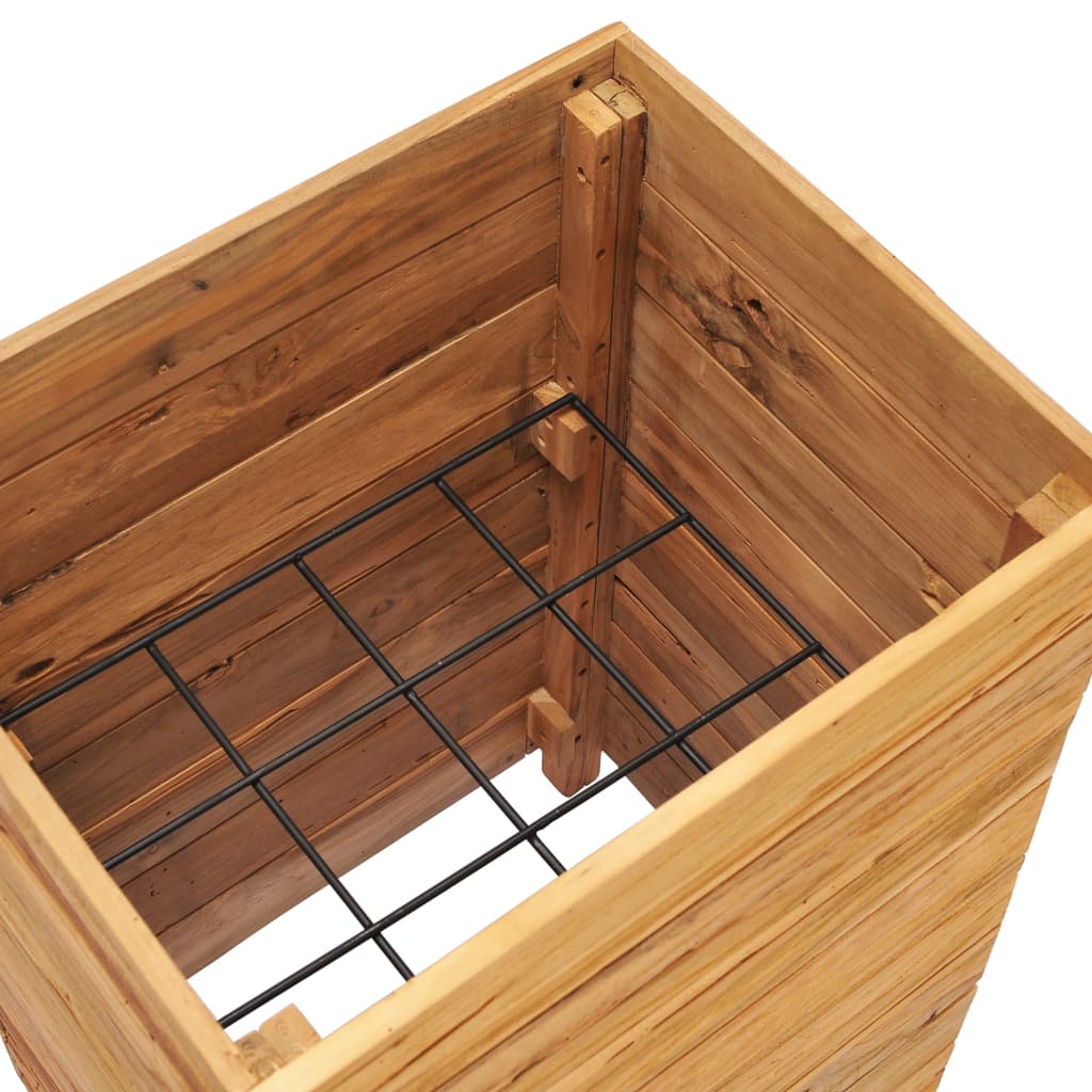 Høybed 50x40x72 cm resirkulert teak og stål