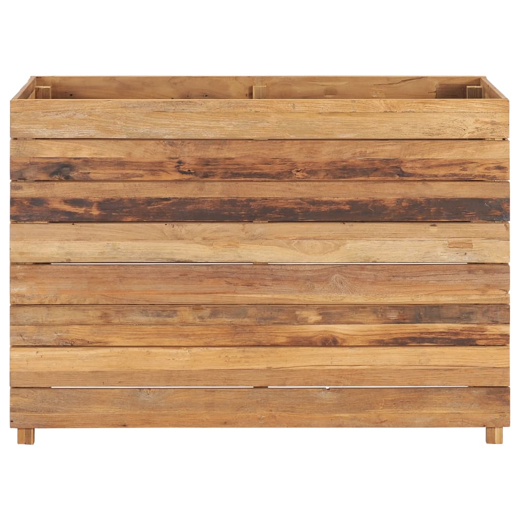 Høybed 100x40x72 cm resirkulert teak og stål