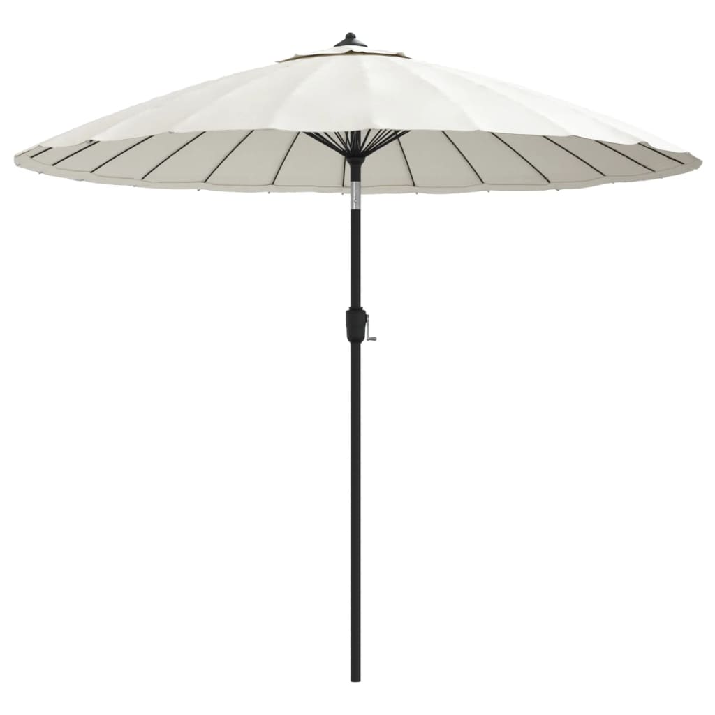 Parasoll med aluminiumsstang 270 cm sandhvit
