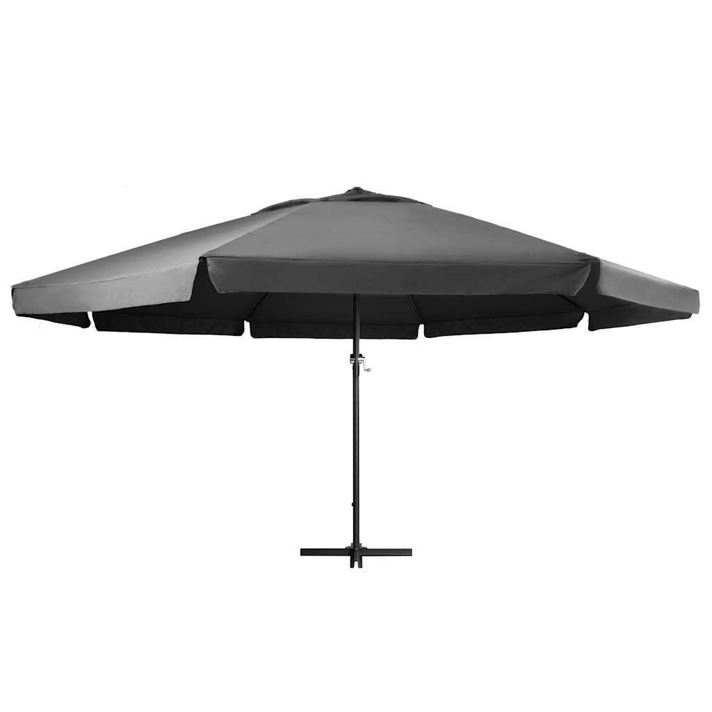 Parasoll med aluminiumsstang 600 cm antrasitt