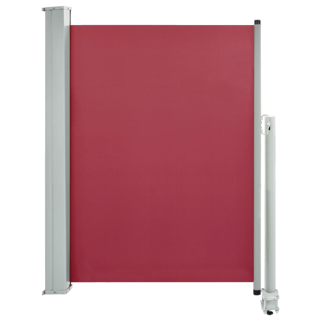 Uttrekkbar sidemarkise 100x300 cm rød
