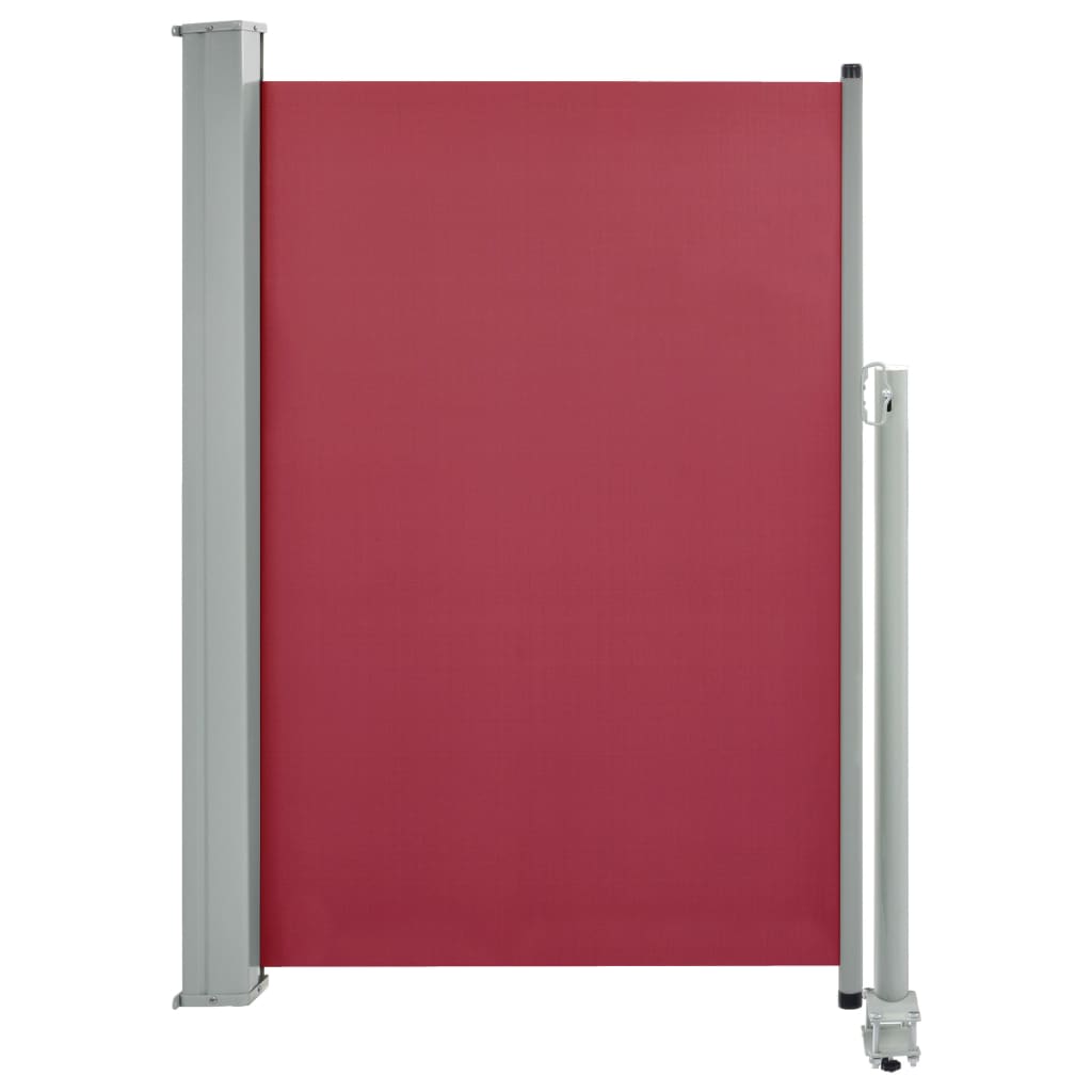 Uttrekkbar sidemarkise 120x300 cm rød