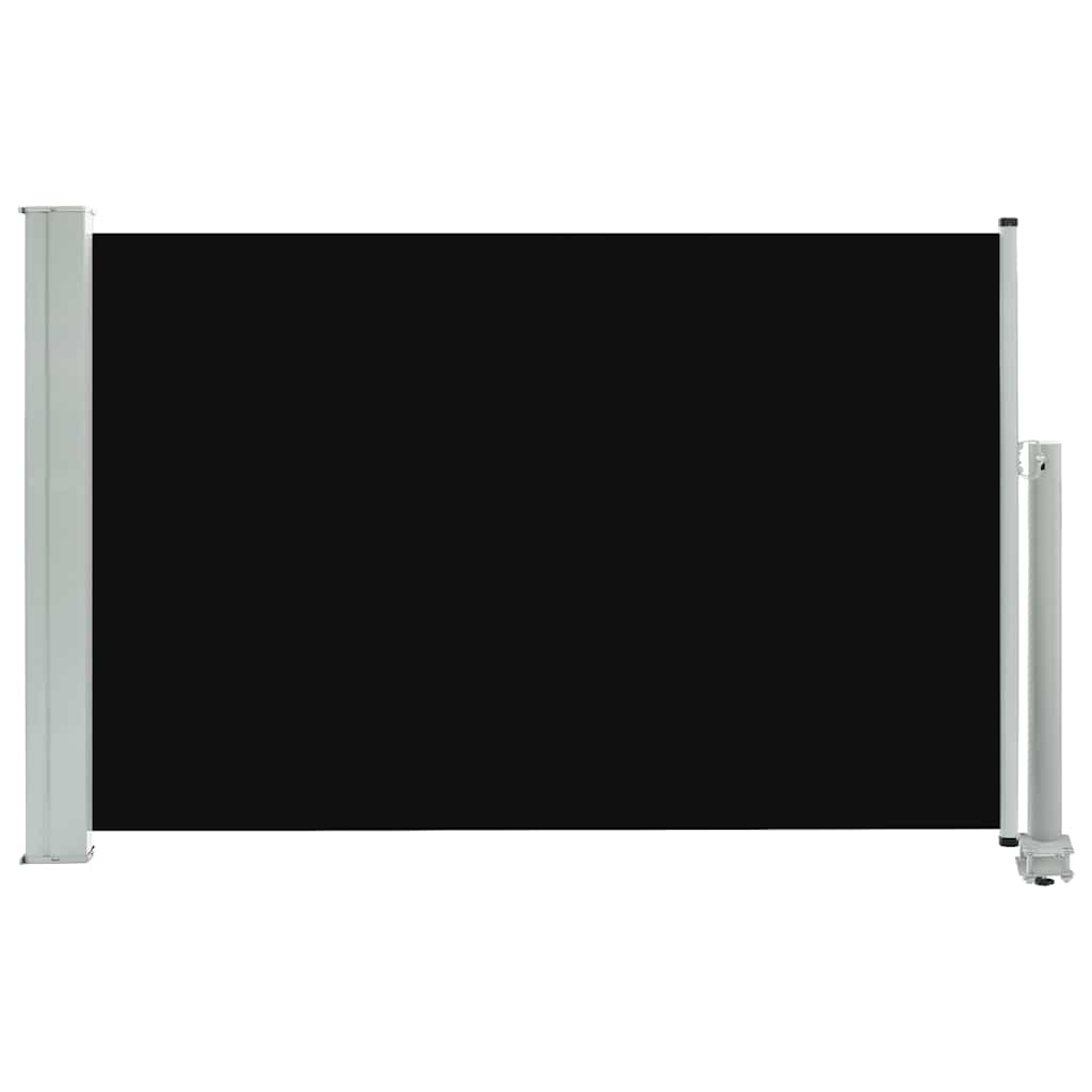 Uttrekkbar sidemarkise 60x300 cm svart