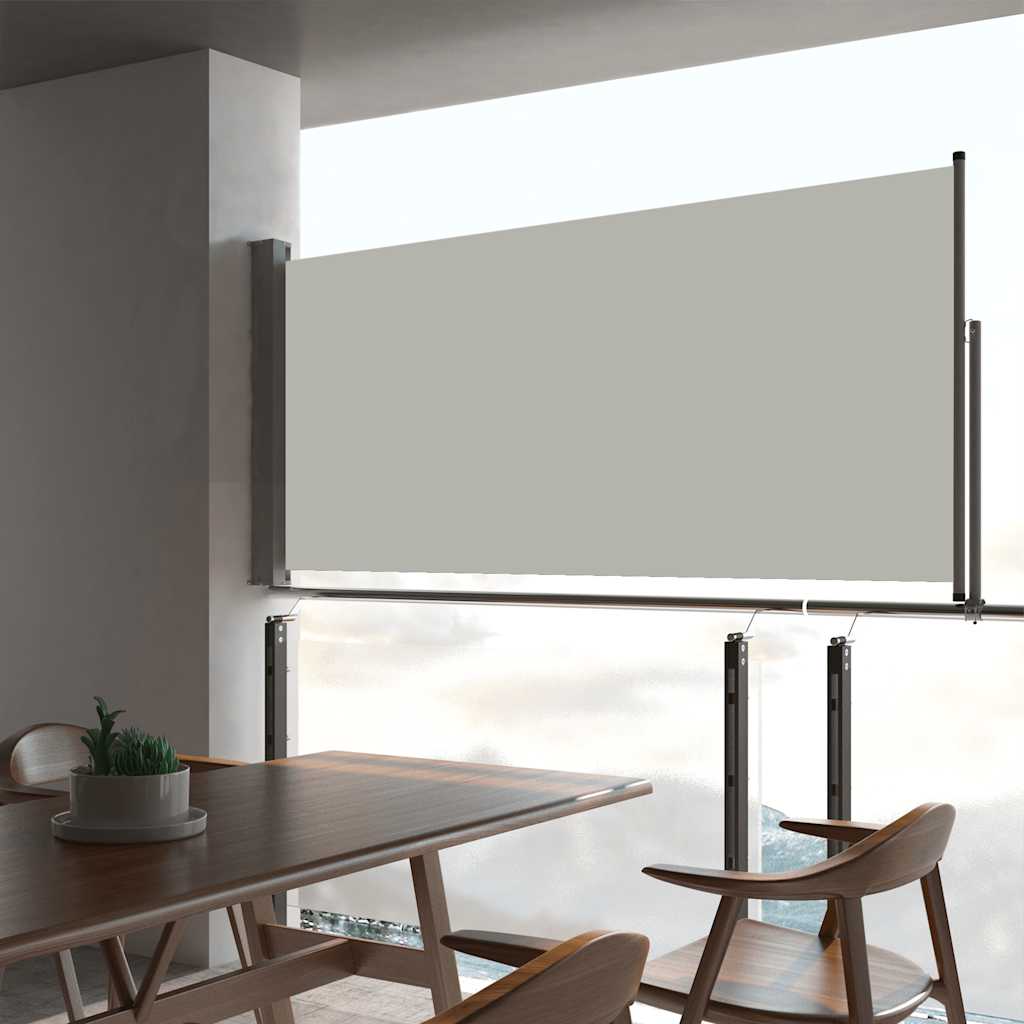 Uttrekkbar sidemarkise 60x300 cm kremhvit