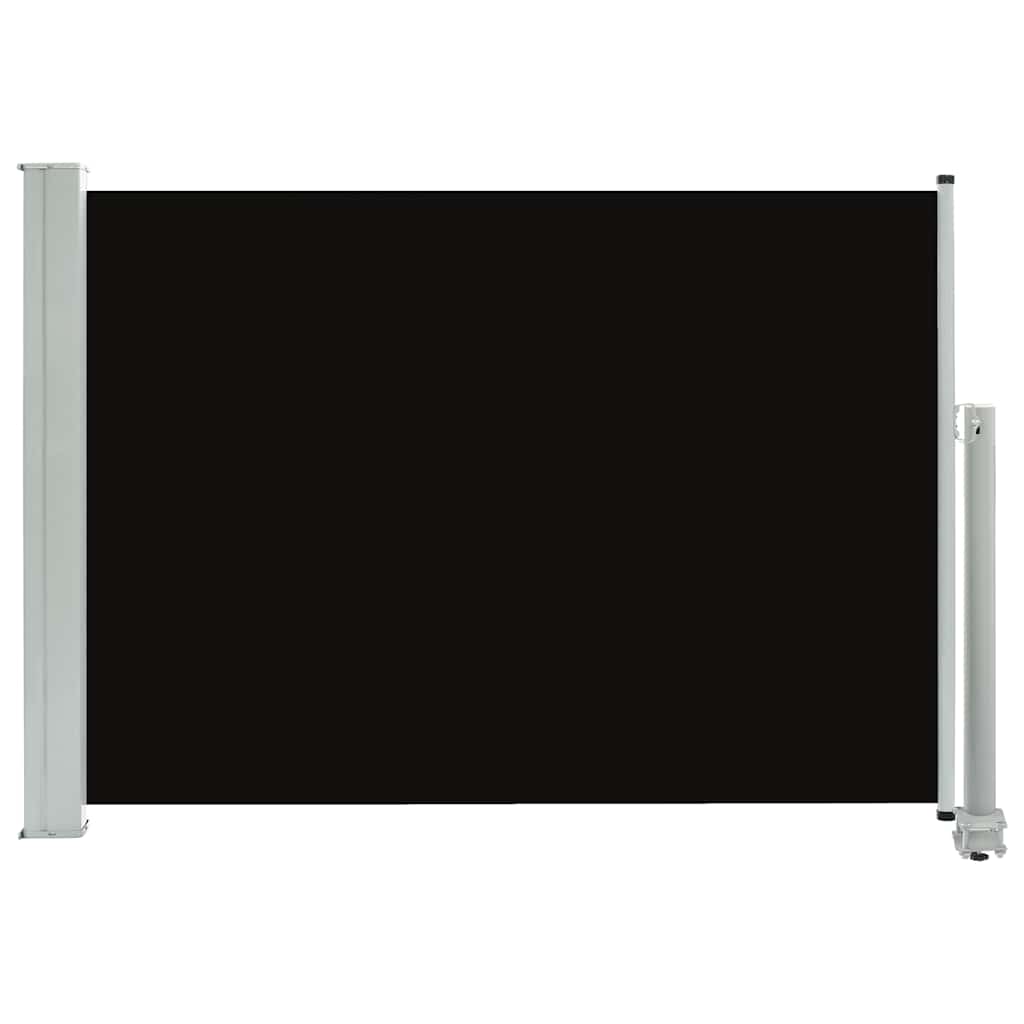 Uttrekkbar sidemarkise 80x300 cm svart