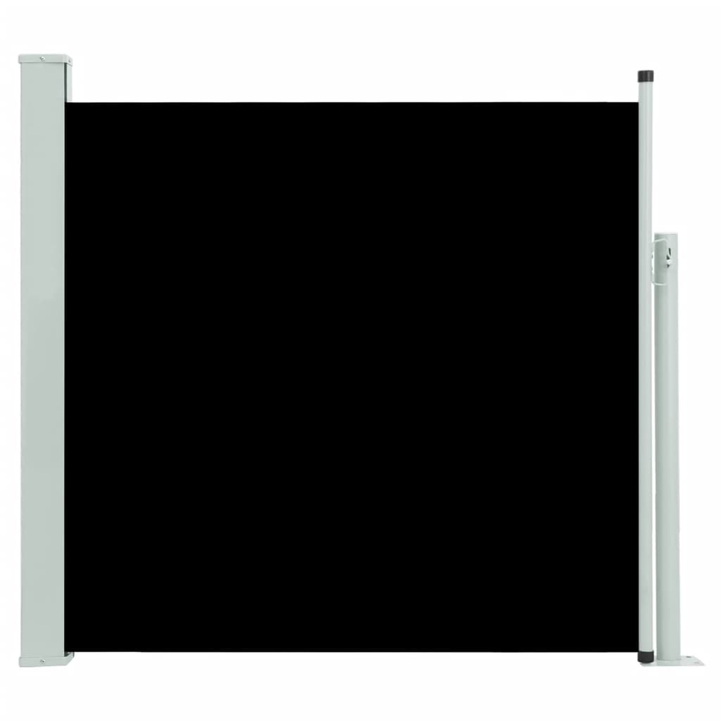 Uttrekkbar sidemarkise 170x300 cm svart