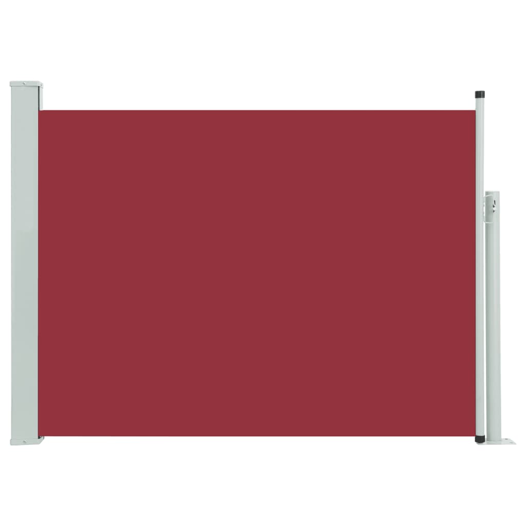 Uttrekkbar sidemarkise 100x500 cm rød