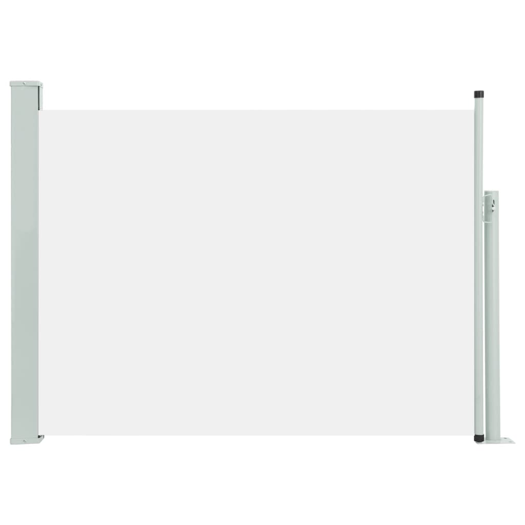 Uttrekkbar sidemarkise 120x500 cm kremhvit