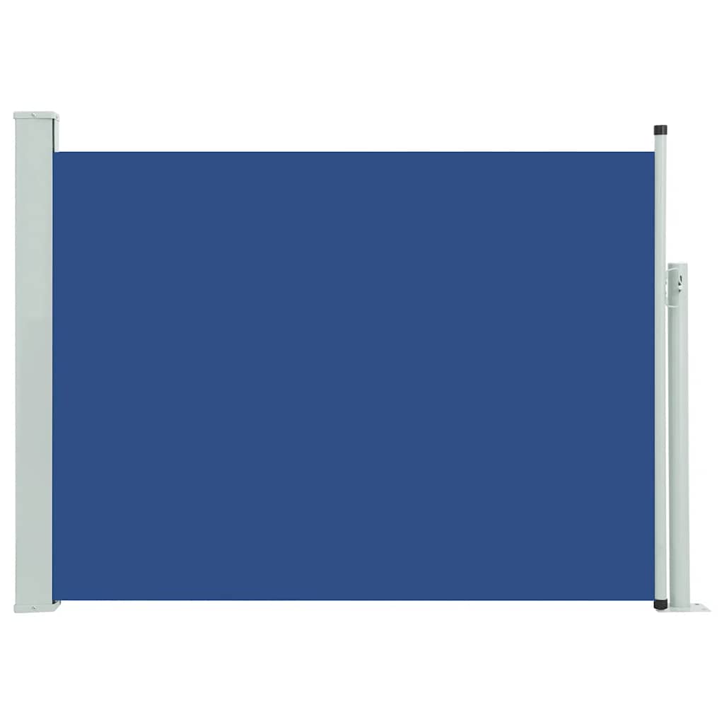 Uttrekkbar sidemarkise 120x500 cm blå