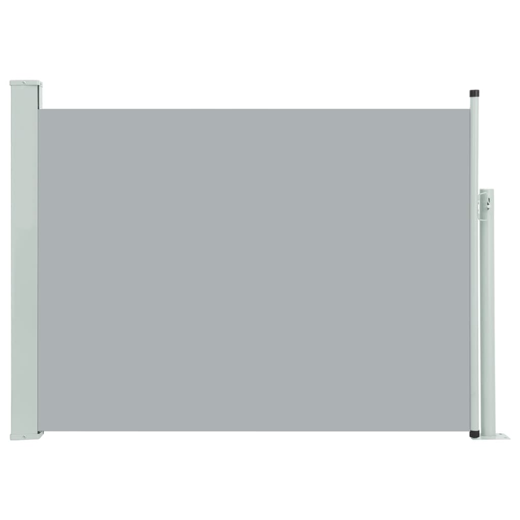 Uttrekkbar sidemarkise 120x500 cm grå