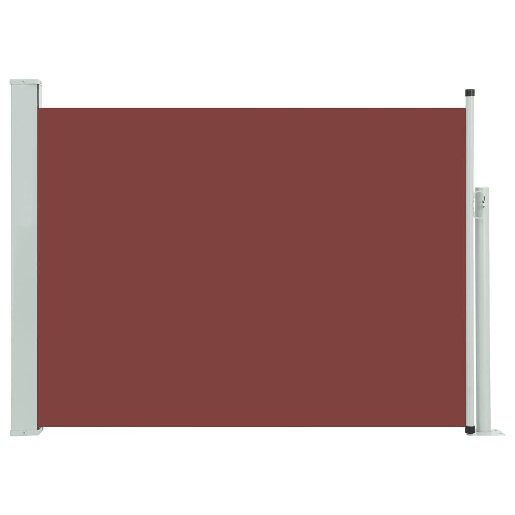 Uttrekkbar sidemarkise 120x500 cm brun