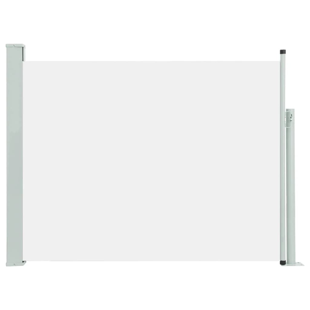 Uttrekkbar sidemarkise 140x500 cm kremhvit