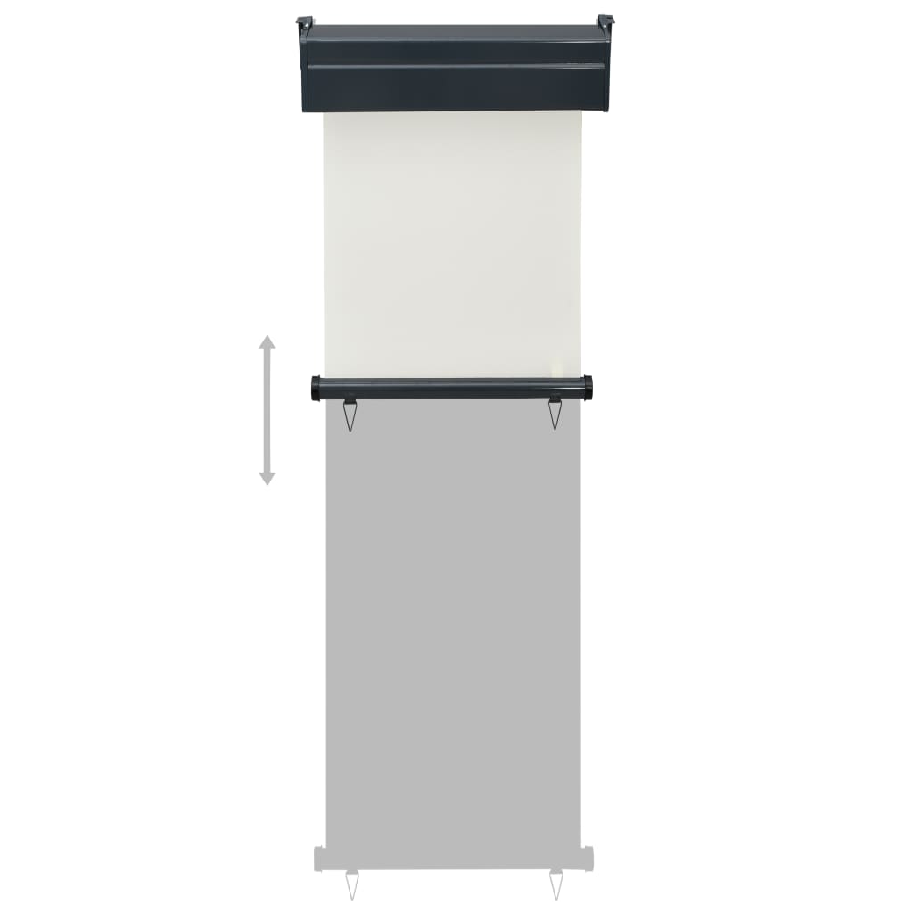 Sidemarkise for balkong 60x250 cm kremhvit