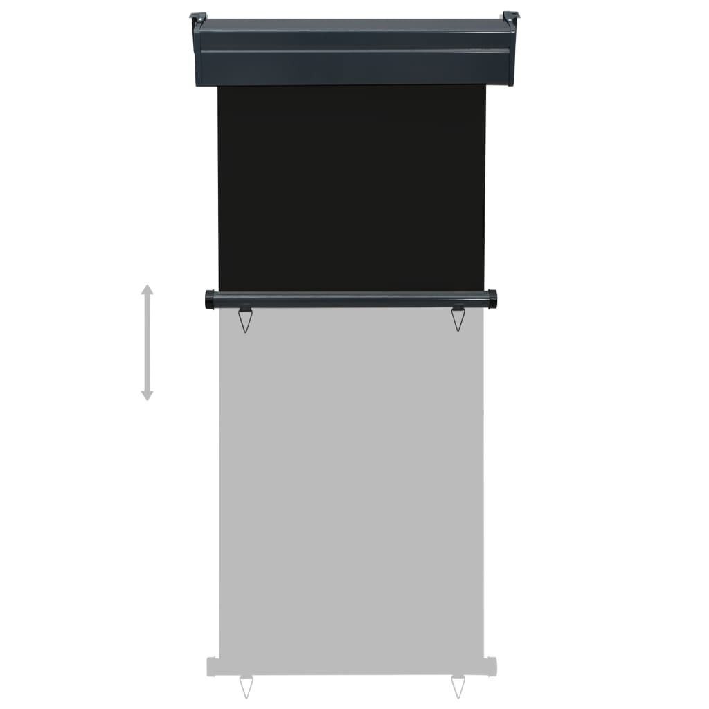 Sidemarkise for balkong 80x250 cm svart