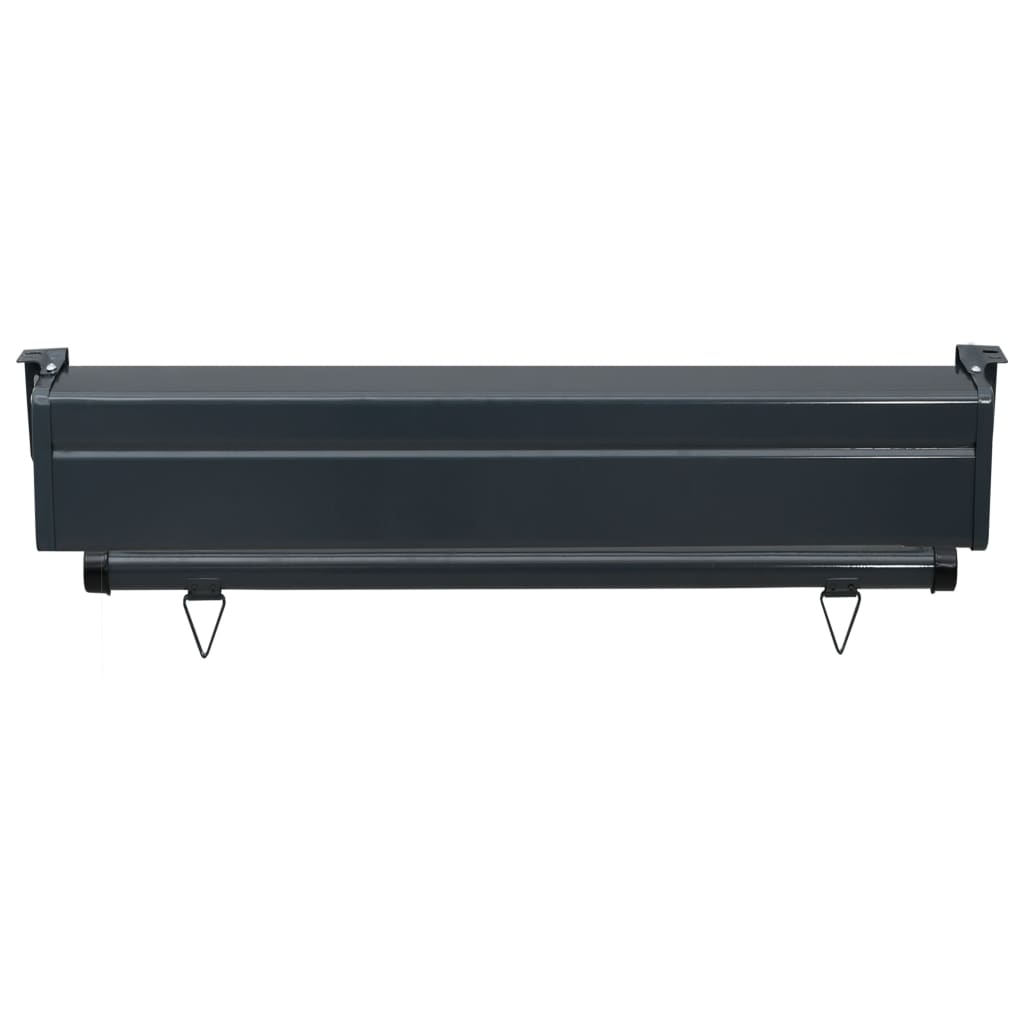 Sidemarkise for balkong 80x250 cm svart