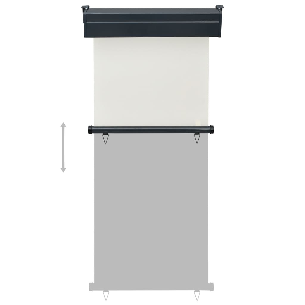 Sidemarkise for balkong 80x250 cm kremhvit