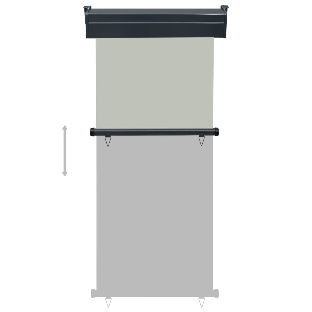 Sidemarkise for balkong 80x250 cm grå