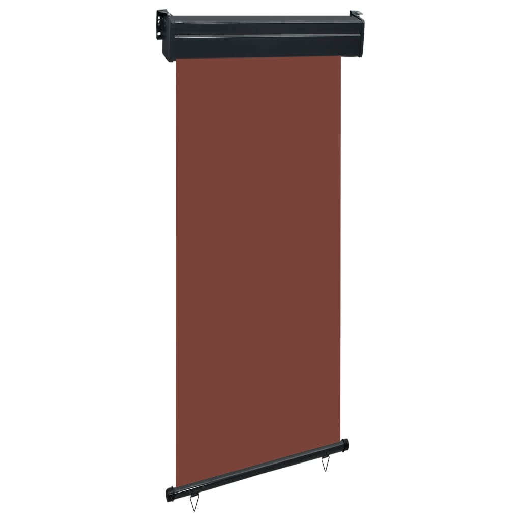 Sidemarkise for balkong 80x250 cm brun