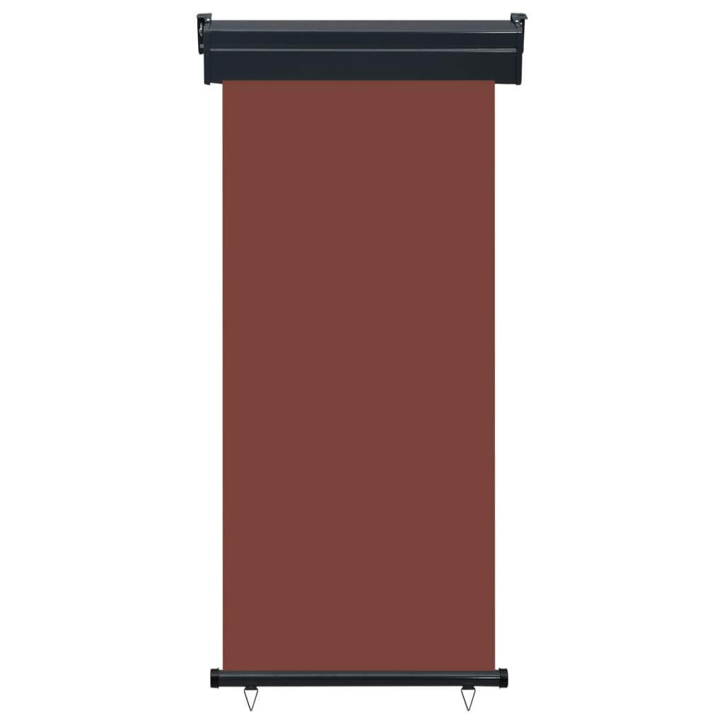 Sidemarkise for balkong 80x250 cm brun