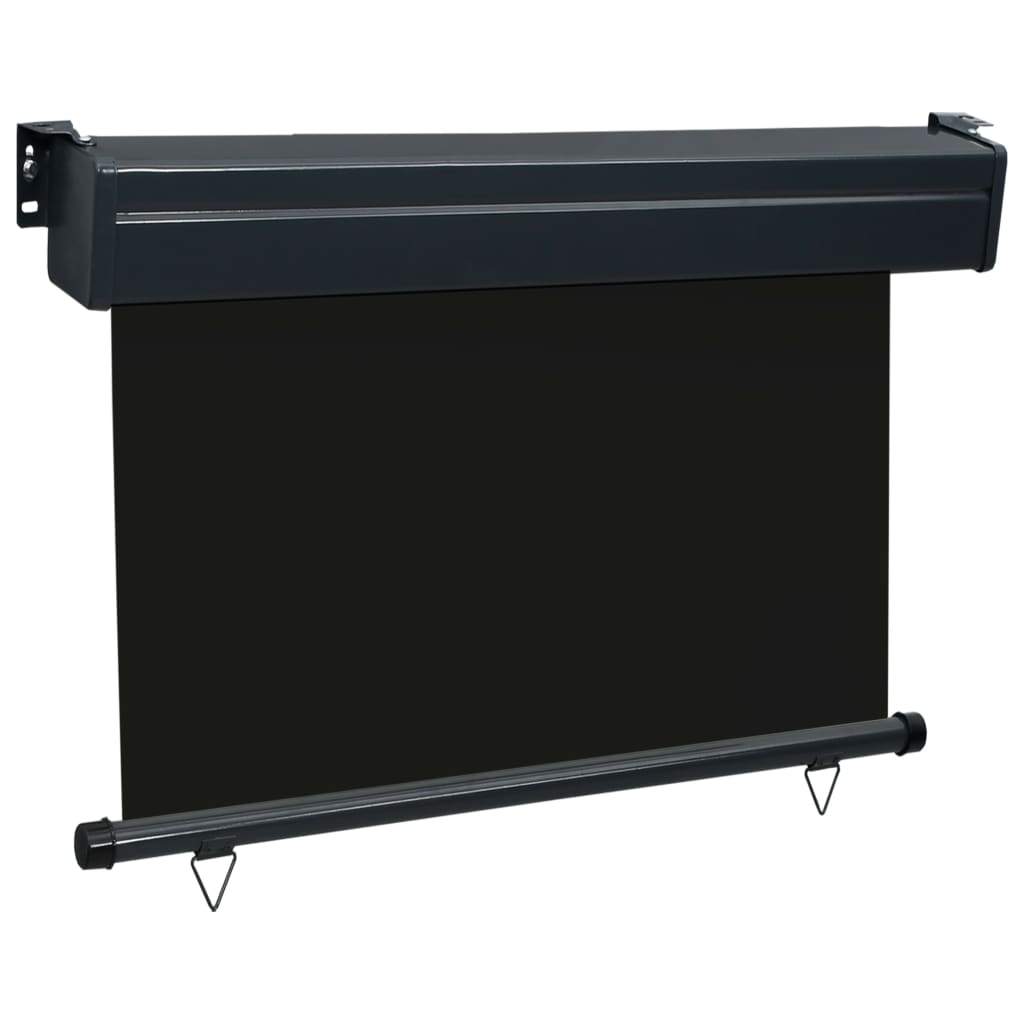 Sidemarkise for balkong 100x250 cm svart