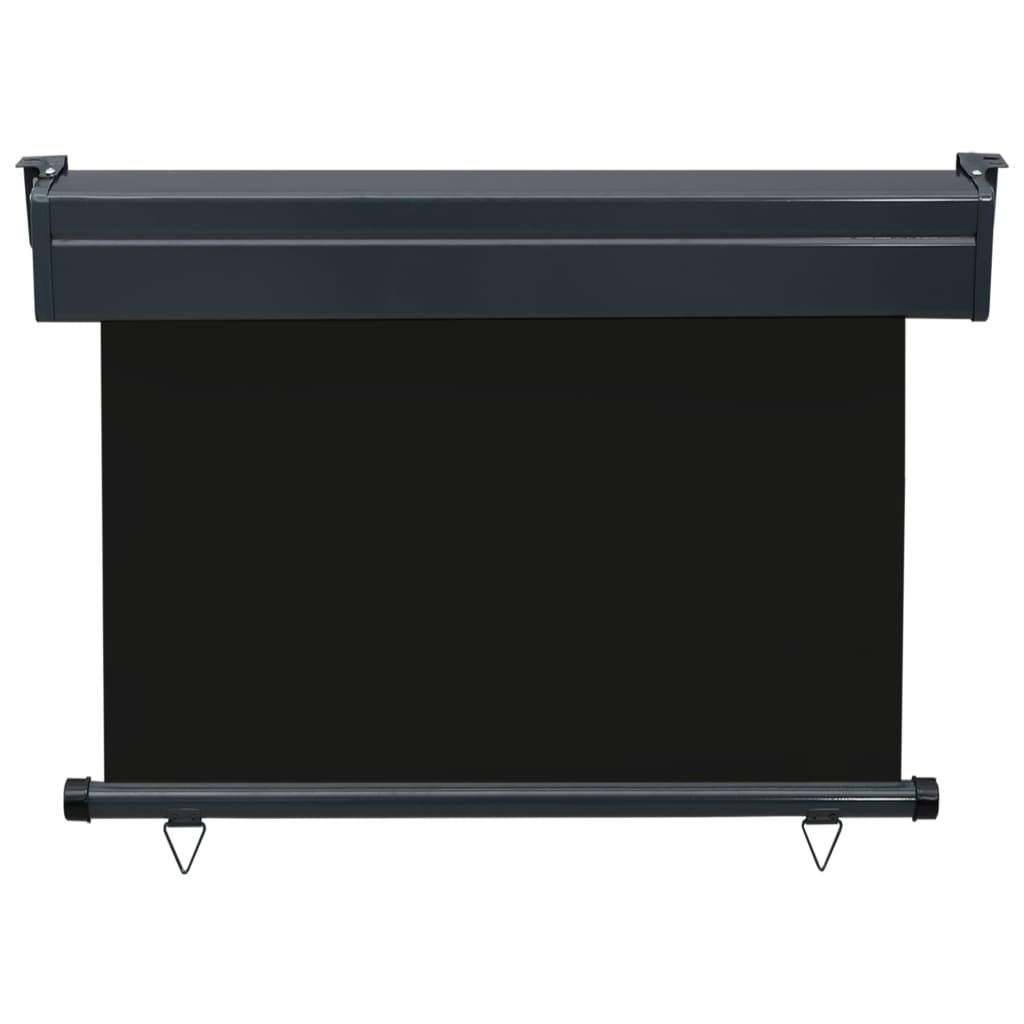 Sidemarkise for balkong 100x250 cm svart