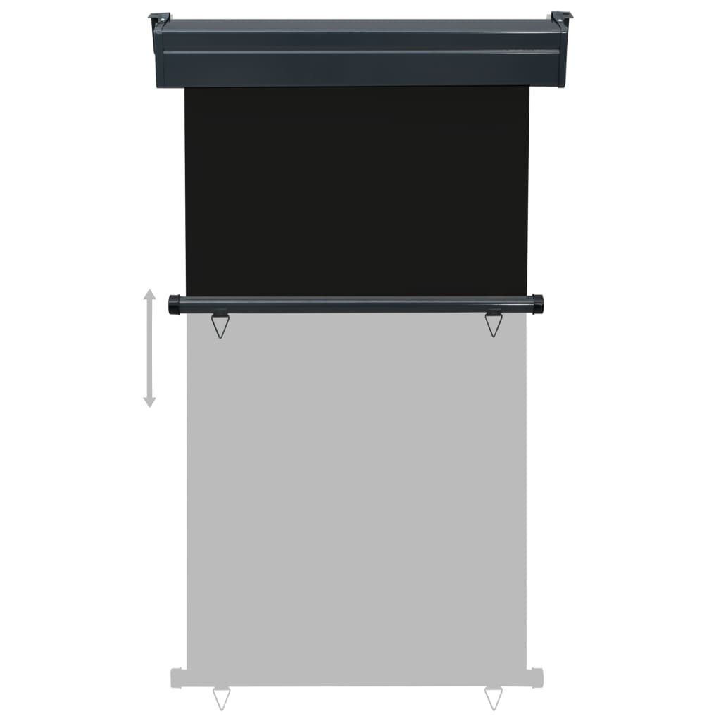 Sidemarkise for balkong 100x250 cm svart