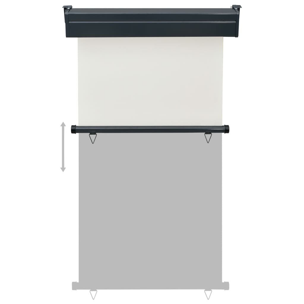 Sidemarkise for balkong 100x250 cm kremhvit