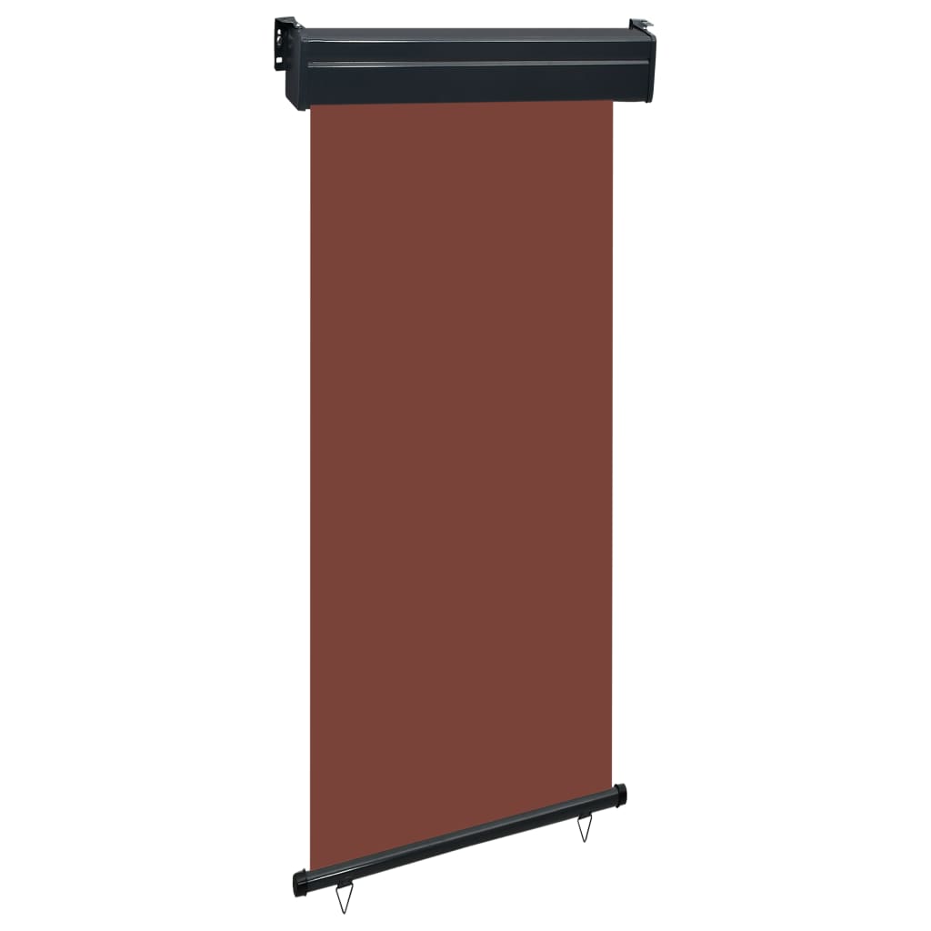 Sidemarkise for balkong 100x250 cm brun