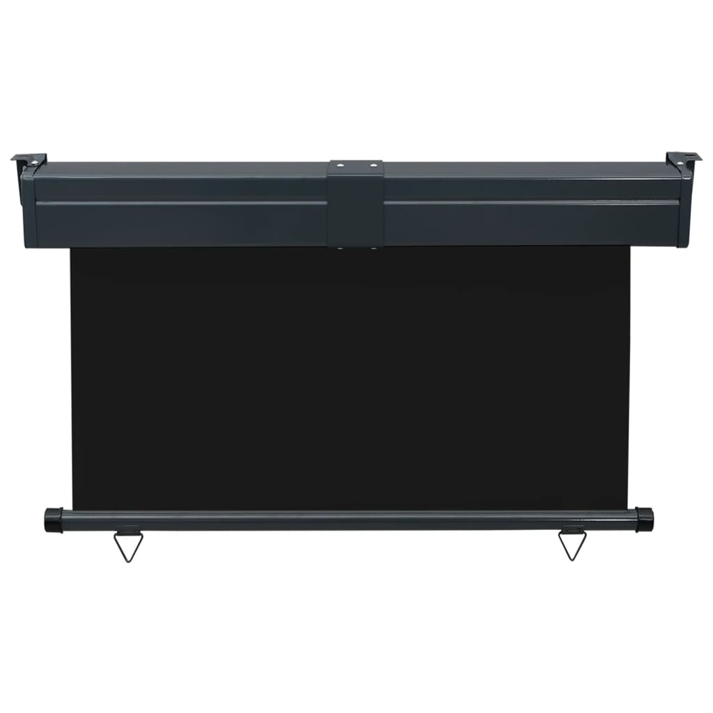 Sidemarkise for balkong 125x250 cm svart