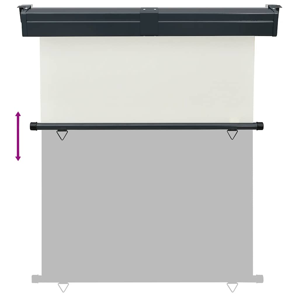 Sidemarkise for balkong 145x250 cm kremhvit