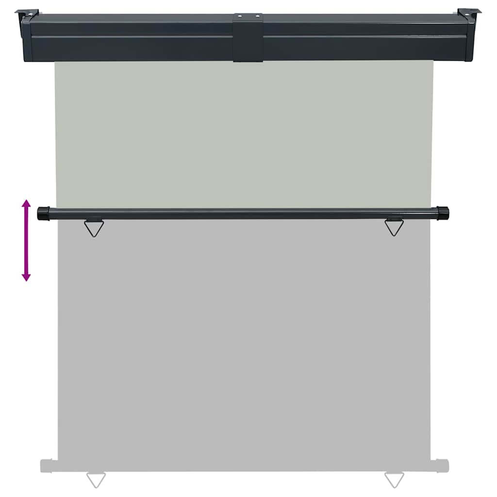 Sidemarkise for balkong 165x250 cm grå