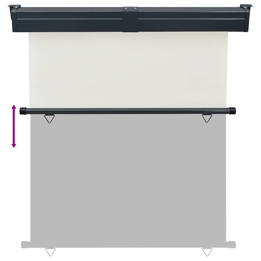 Sidemarkise for balkong 170x250 cm kremhvit