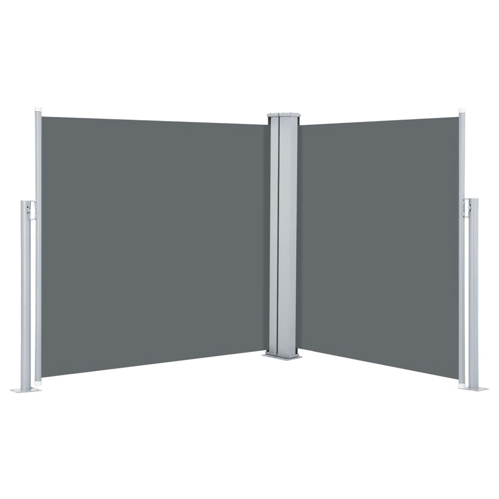 Uttrekkbar sidemarkise 100x600 cm antrasitt