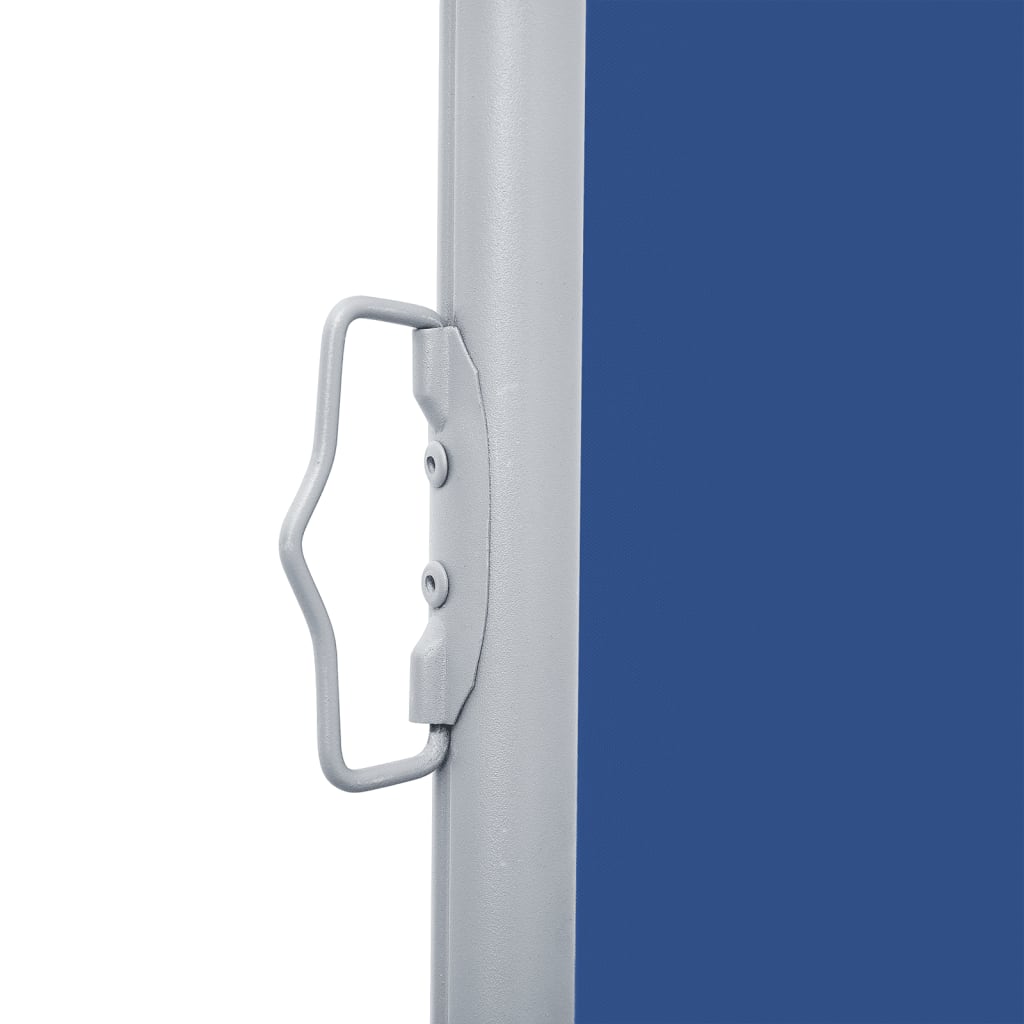 Uttrekkbar sidemarkise 100x600 cm blå