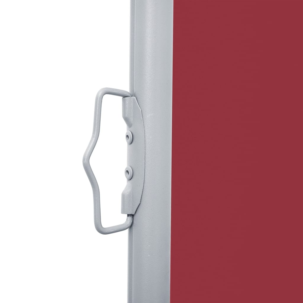 Uttrekkbar sidemarkise 100x600 cm rød