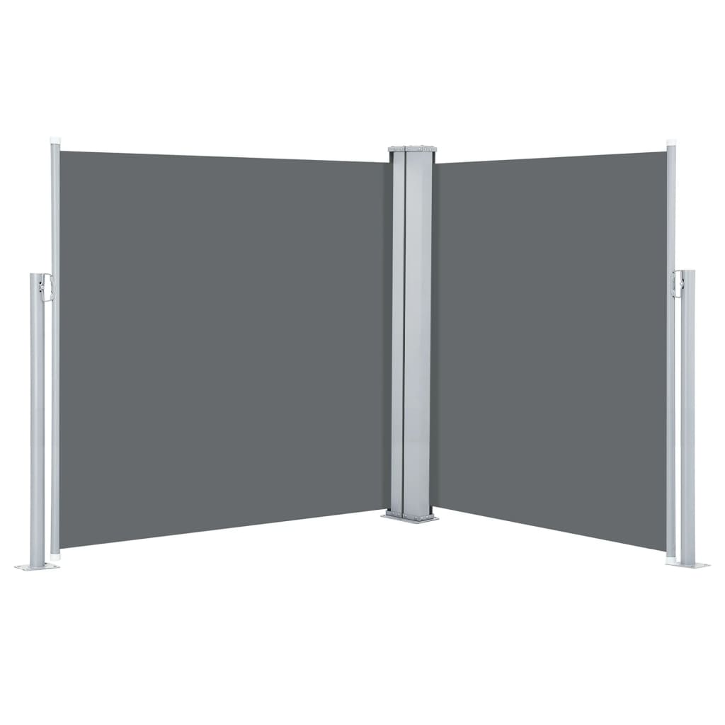 Uttrekkbar sidemarkise 140x600 cm antrasitt