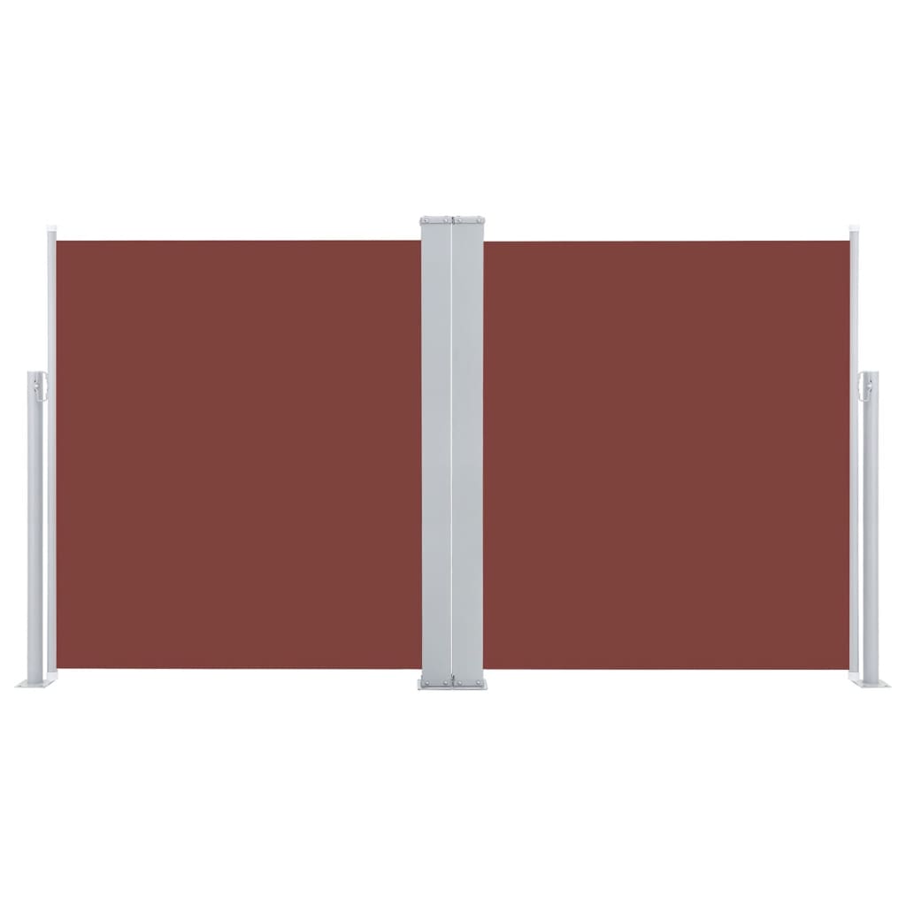 Uttrekkbar sidemarkise 140x600 cm brun