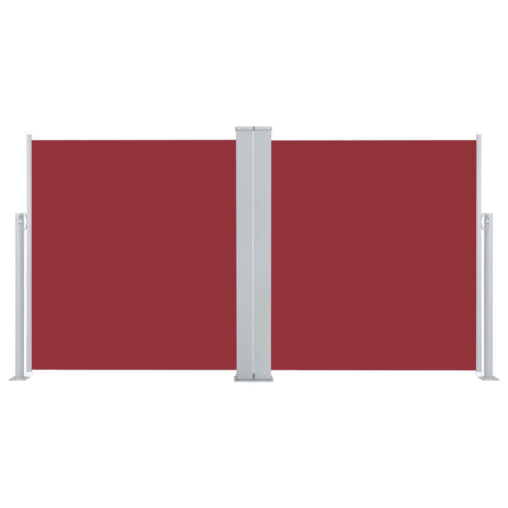 Uttrekkbar sidemarkise 170x600 cm rød