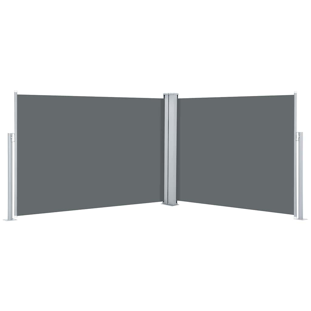 Uttrekkbar sidemarkise 100x1000 cm antrasitt