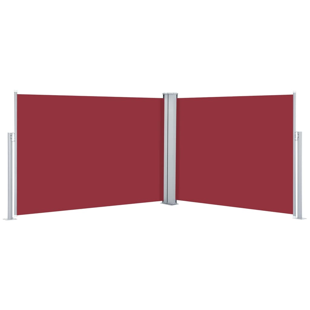 Uttrekkbar sidemarkise 120x1000 cm rød