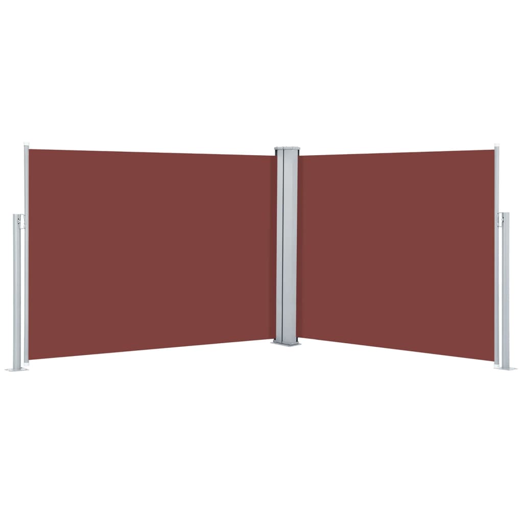 Uttrekkbar sidemarkise 140x1000 cm brun