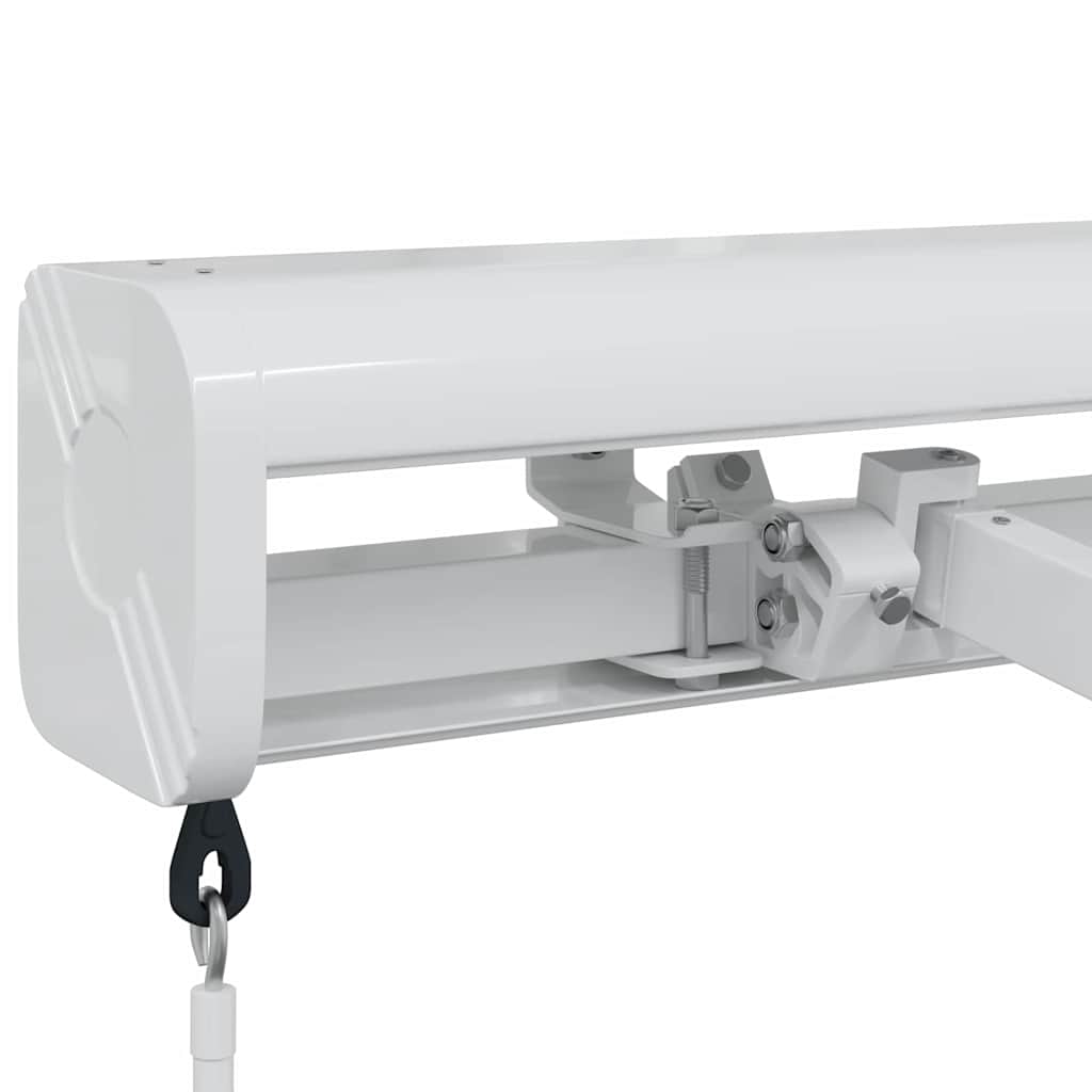 Markise Hvit 5 x 3 m Metall