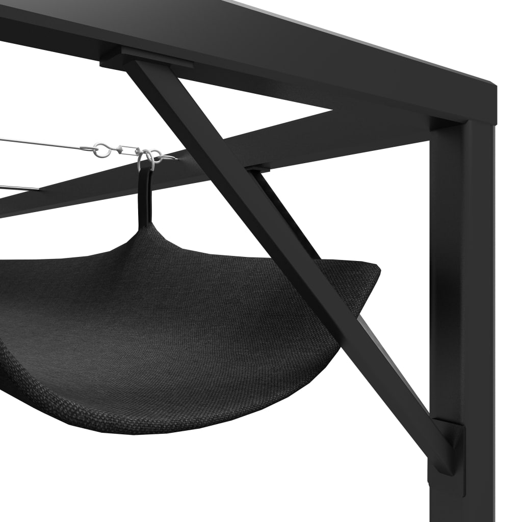 Paviljong med uttrekkbar solskjerm 3x3 m antrasitt