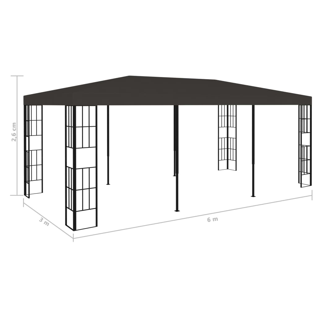 Paviljong 3x6 m antrasitt