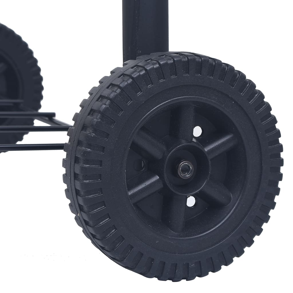 Røykgrill med bunnhylle kull svart