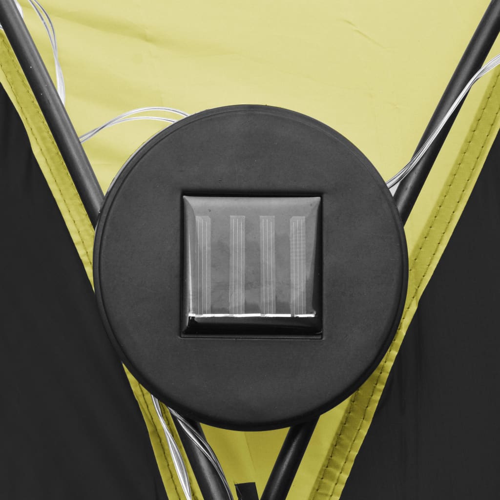 Partytelt med LED og 4 sidevegger 3,6x3,6x2,3 m grønn