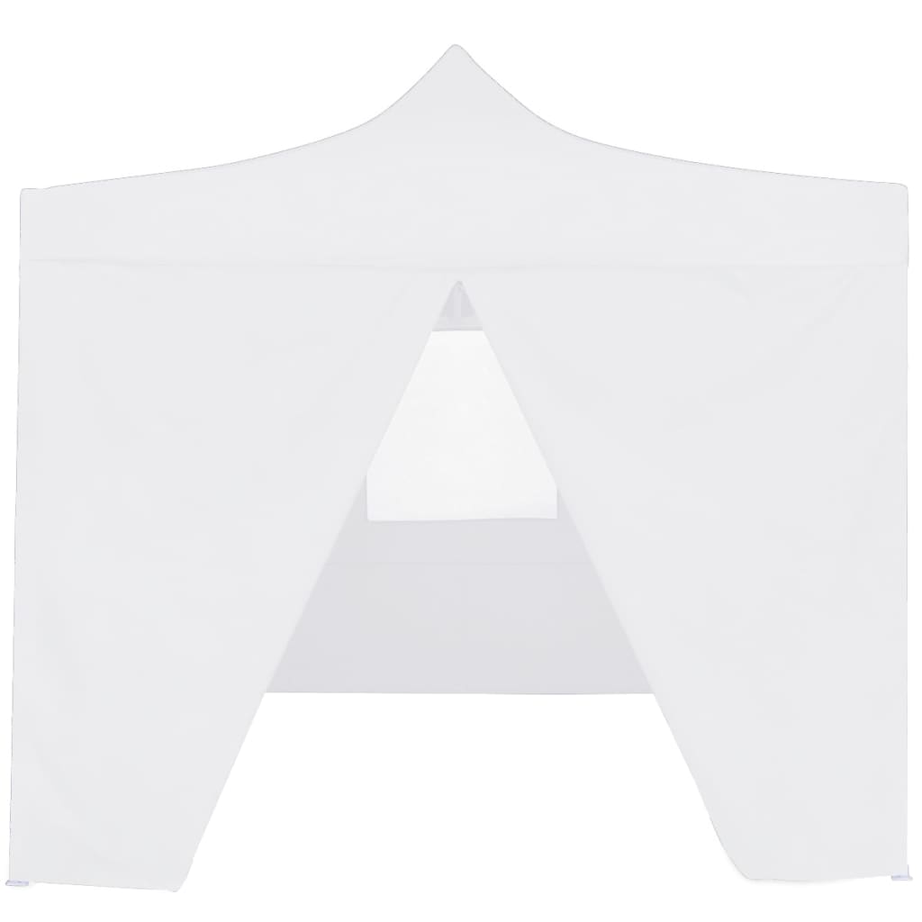 Profesjonelt sammenleggbart festtelt 4 vegger 3x3m stål hvit
